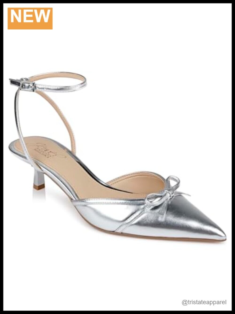 Jewel Badgley Mischka Talasia Pointed Toe Kitten Heels